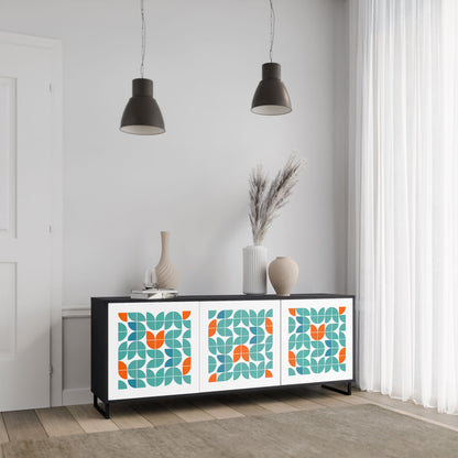 Credenza BE THE CHANGE a 3 ante in finitura nera