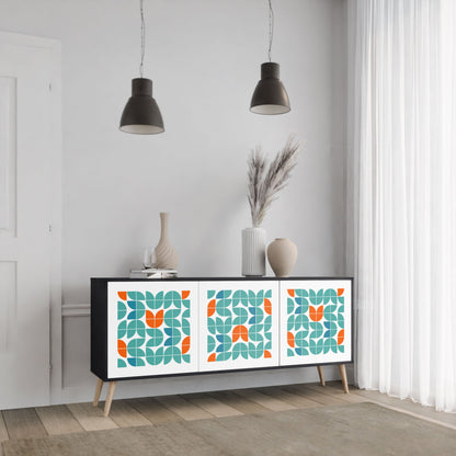 Credenza BE THE CHANGE a 3 ante in finitura nera