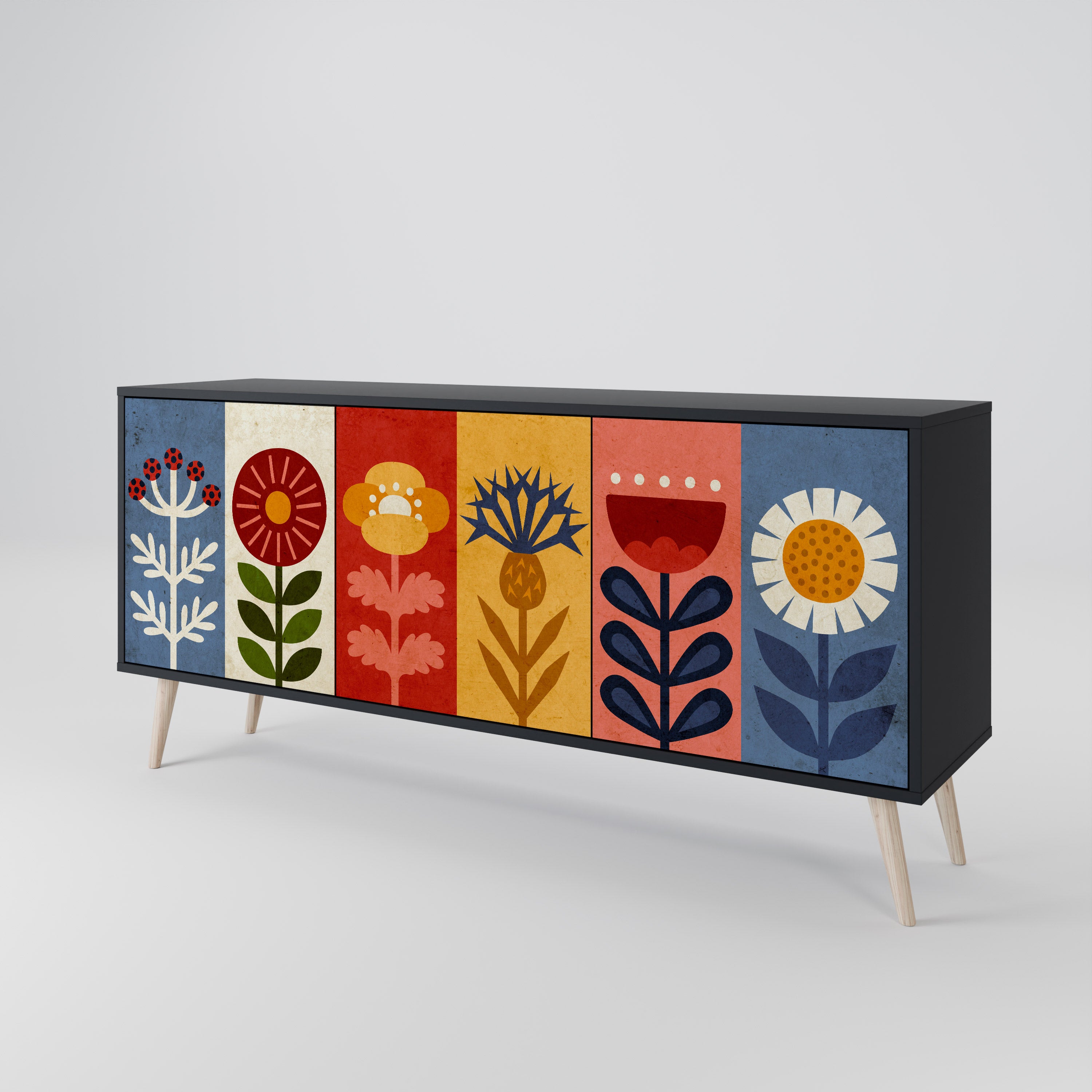 SCANDIC FLOWERET 3-Door Sideboard