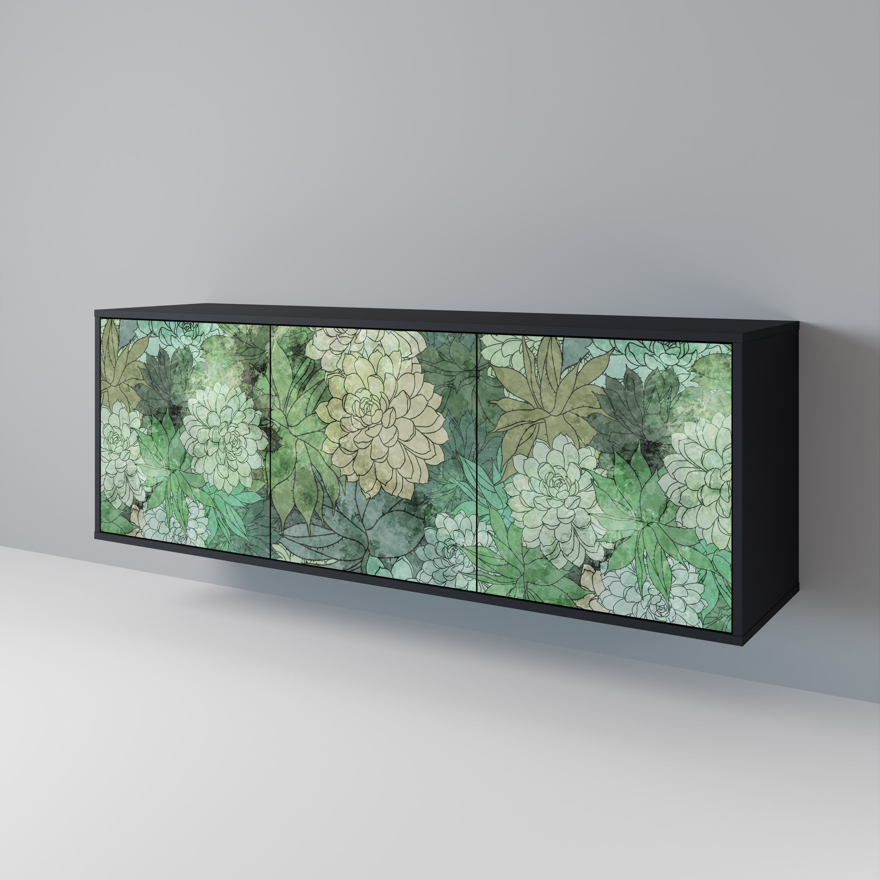 SUCCULENT CLUSTER 3-Door Sideboard