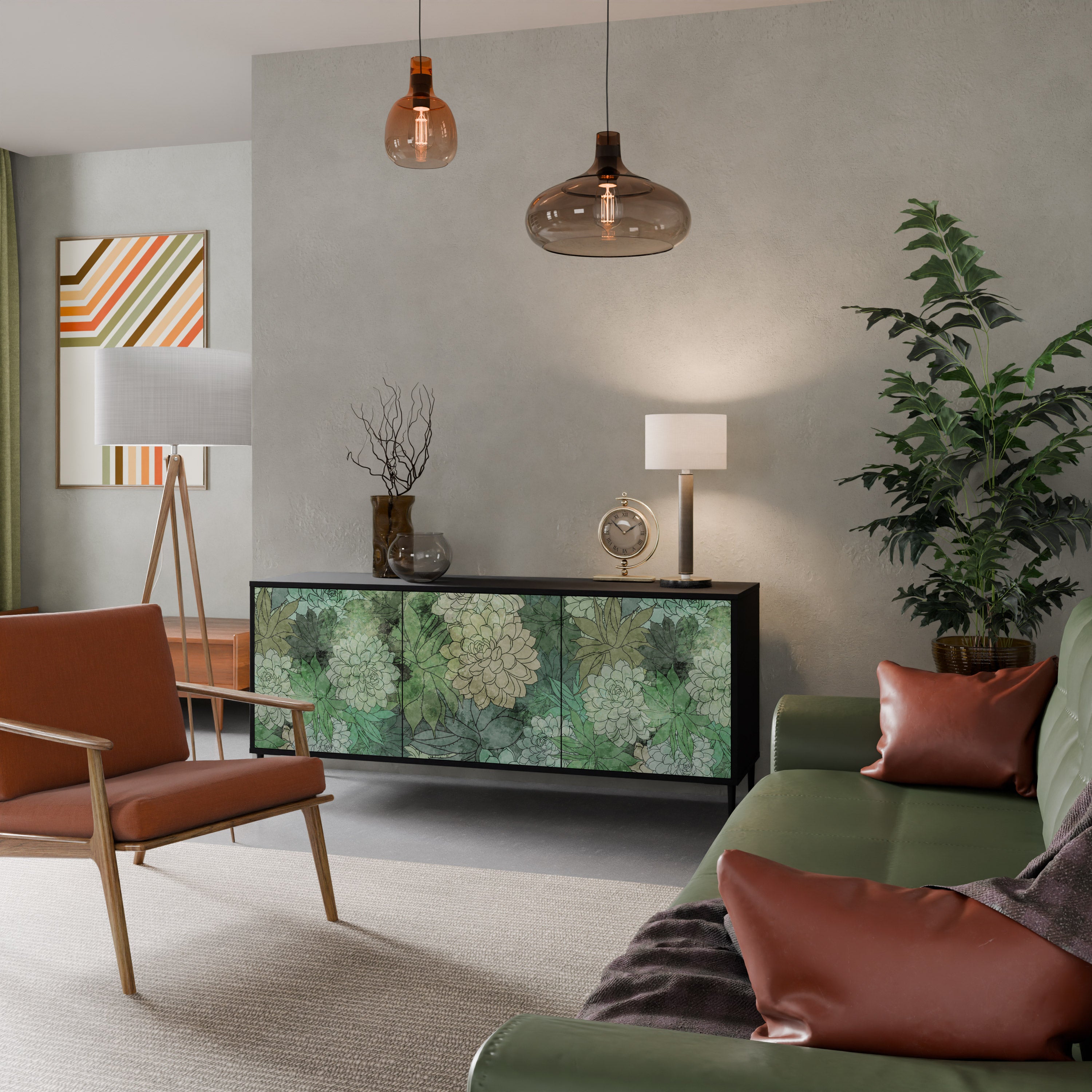 SUCCULENT CLUSTER 3-türiges Sideboard