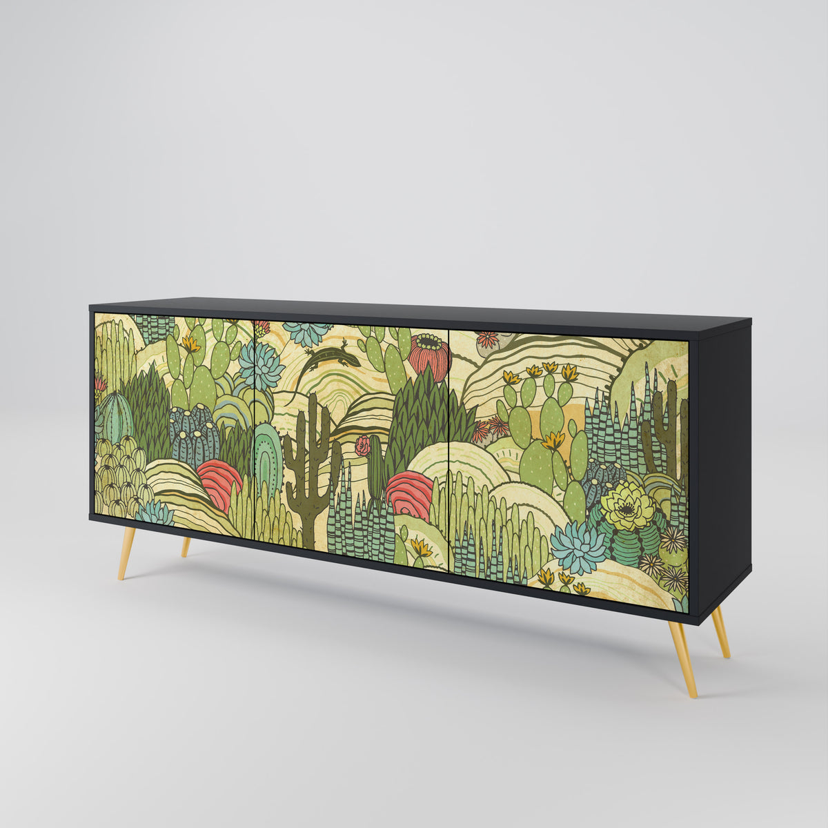 SUCCULENTS KALEIDOSCOPE Aparador de 3 Puertas