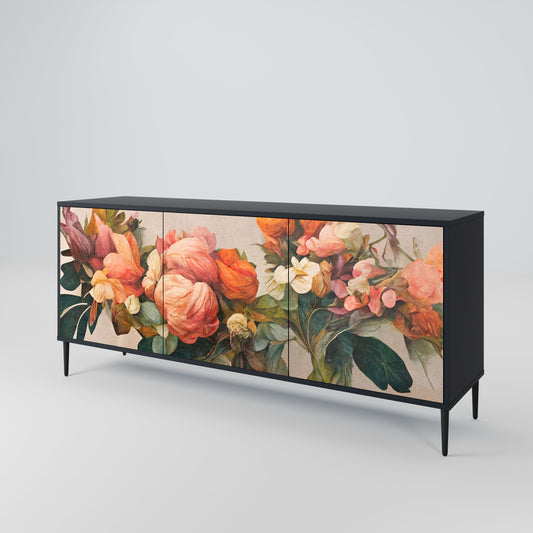 Credenza a 3 ante STYLISH BEAUTY in finitura nera