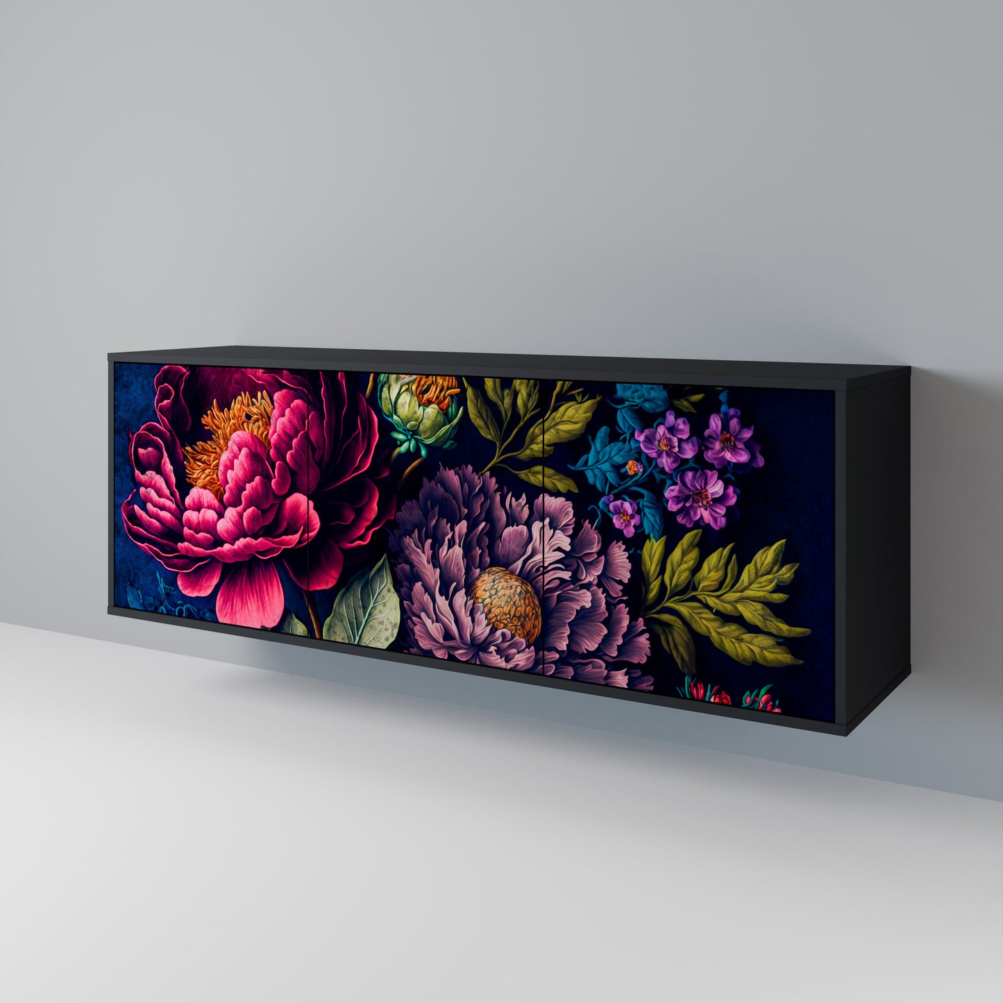 BLOOMING ELEGANCE Skänk med tre dörrar