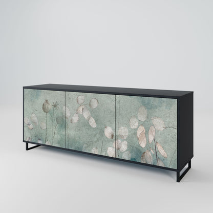 NIGHT LADY 3-Door Sideboard in Black Finish