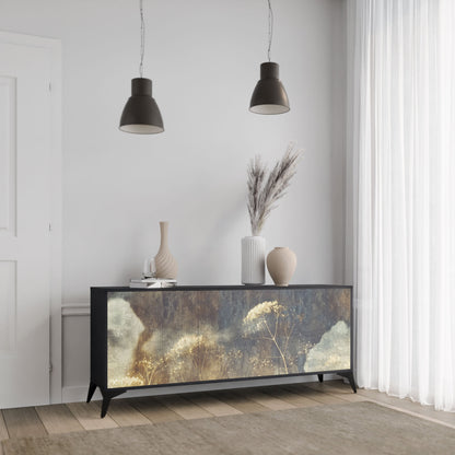 Credenza GENTLE POWER a 3 ante in finitura nera