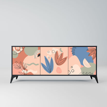 Credenza PASTEL DESTINY a 3 ante in finitura nera