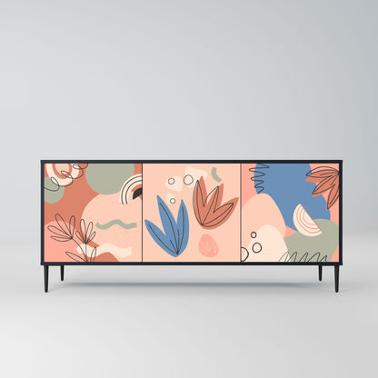 Credenza PASTEL DESTINY a 3 ante in finitura nera