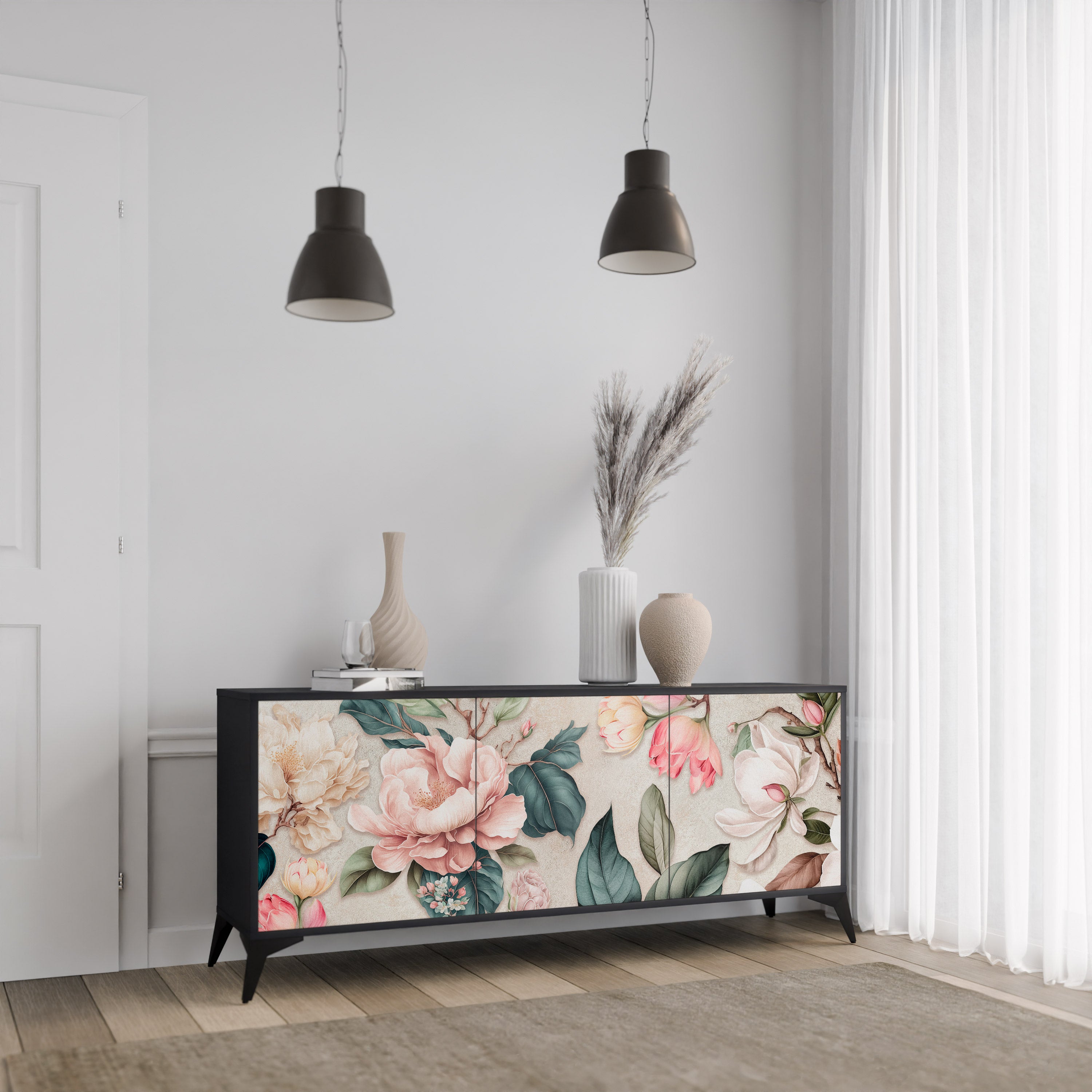 FLORAL GRACE 3-Door Sideboard