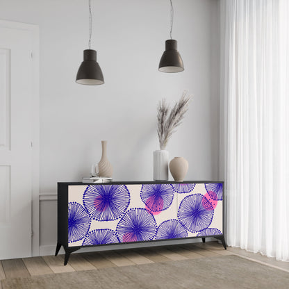 Credenza MAGIC NATURE a 3 ante in finitura nera