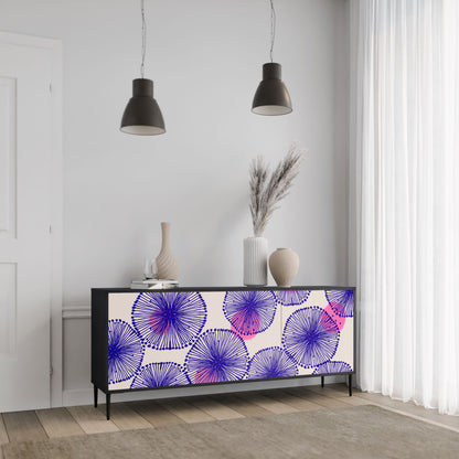 Credenza MAGIC NATURE a 3 ante in finitura nera