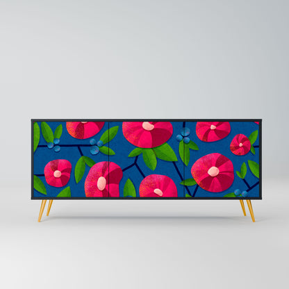 Credenza a 3 ante SPRING THOUGHTS in finitura nera