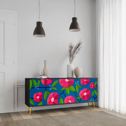 Credenza a 3 ante SPRING THOUGHTS in finitura nera