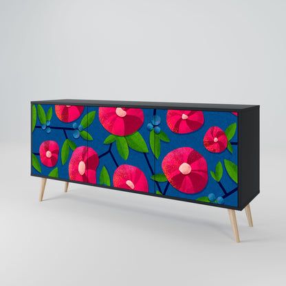 Credenza a 3 ante SPRING THOUGHTS in finitura nera