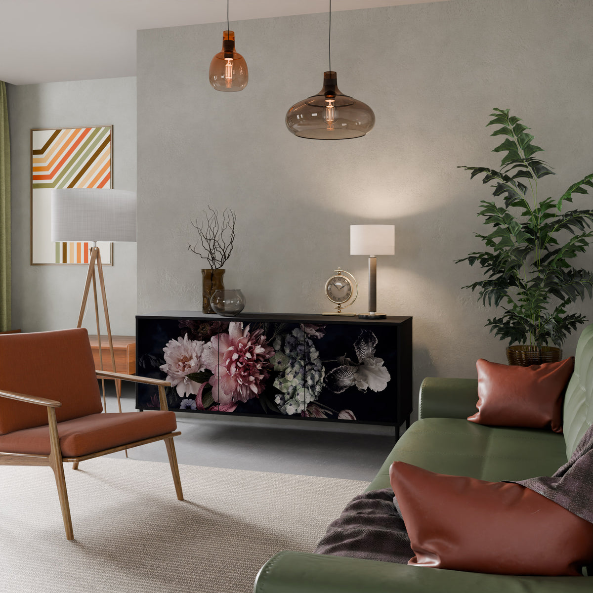 PURE BLOSSOM 3-türiges Sideboard
