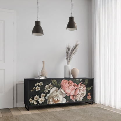 Buffet 3 portes LUSH ELEGANCE en finition noire