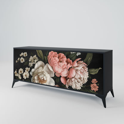 Buffet 3 portes LUSH ELEGANCE en finition noire