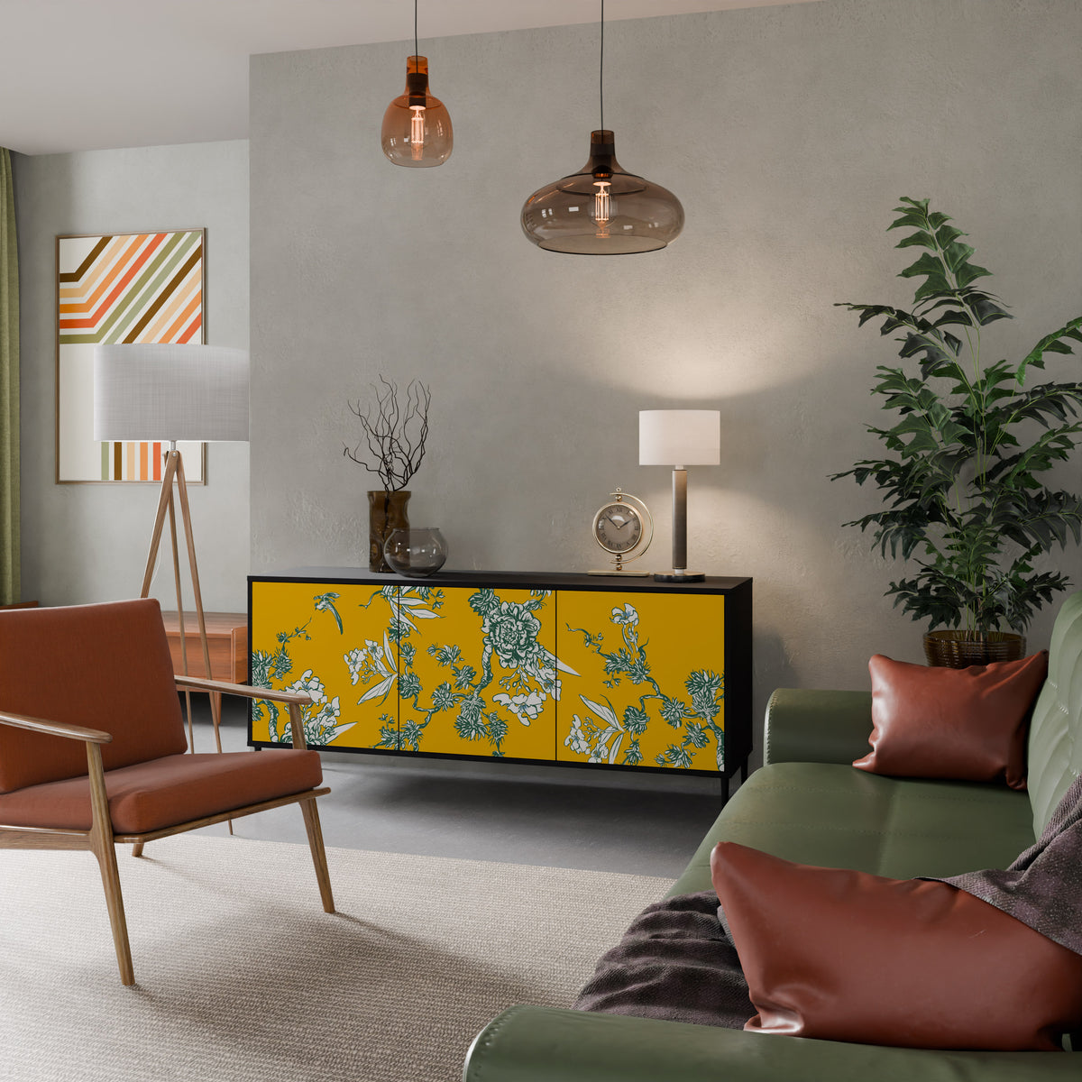 YELLOW CHINOISERIE 3-türiges Sideboard