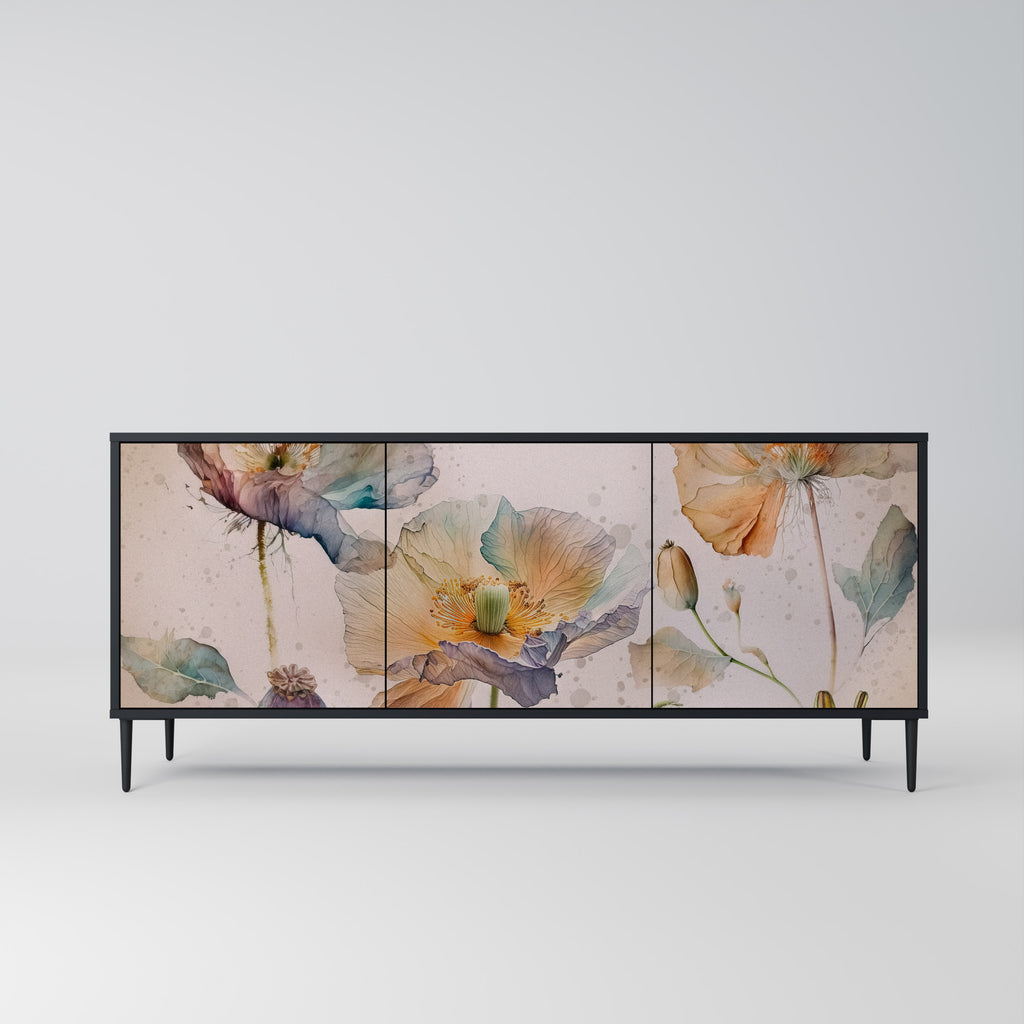SOFTEN POPPY 3-Door Sideboard