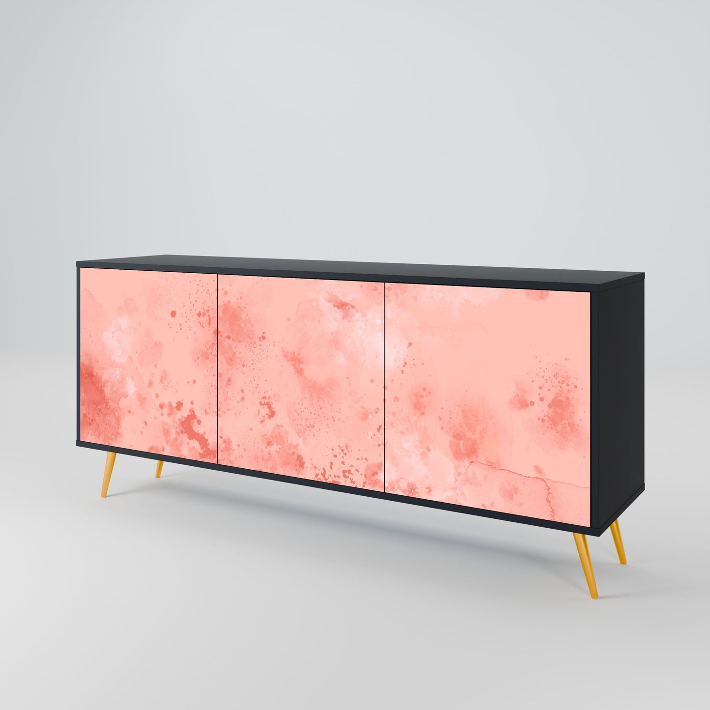 Credenza CRANE DANCE a 3 ante in finitura nera