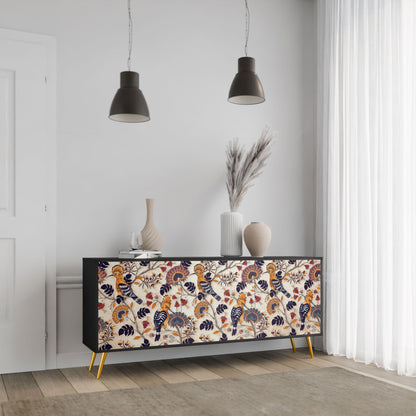 Credenza EMINENT HOOPOE a 3 ante in finitura nera