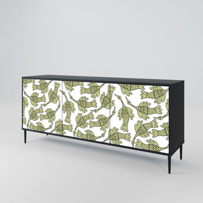 Credenza SEEDLING SONGBIRD a 3 ante con finitura nera