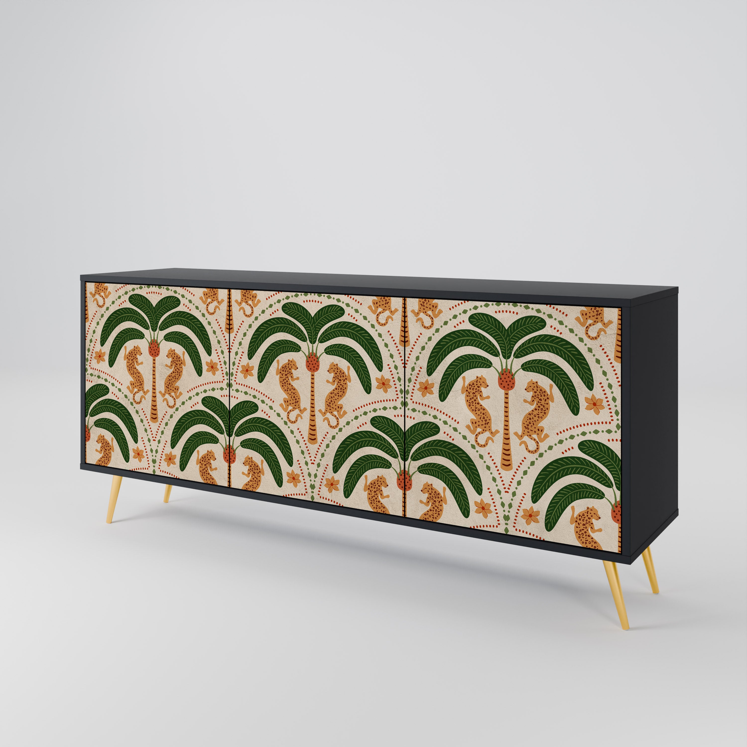 DANCING PREDATORS 3-Door Sideboard