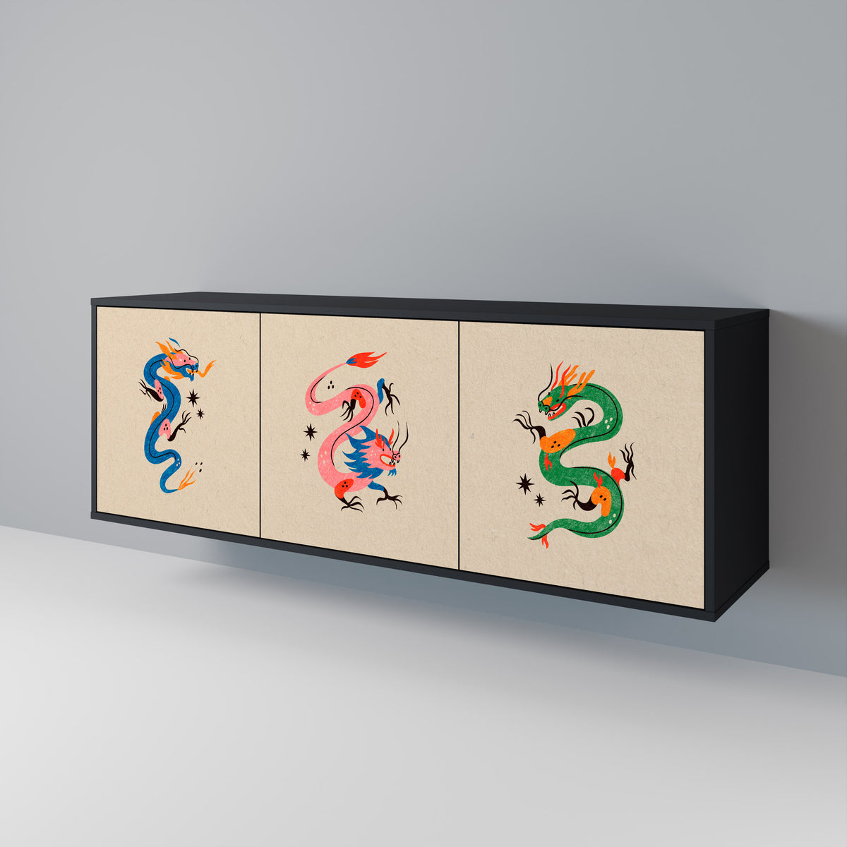 MYTHOLOGICAL CREATURES Aparador de 3 Portas
