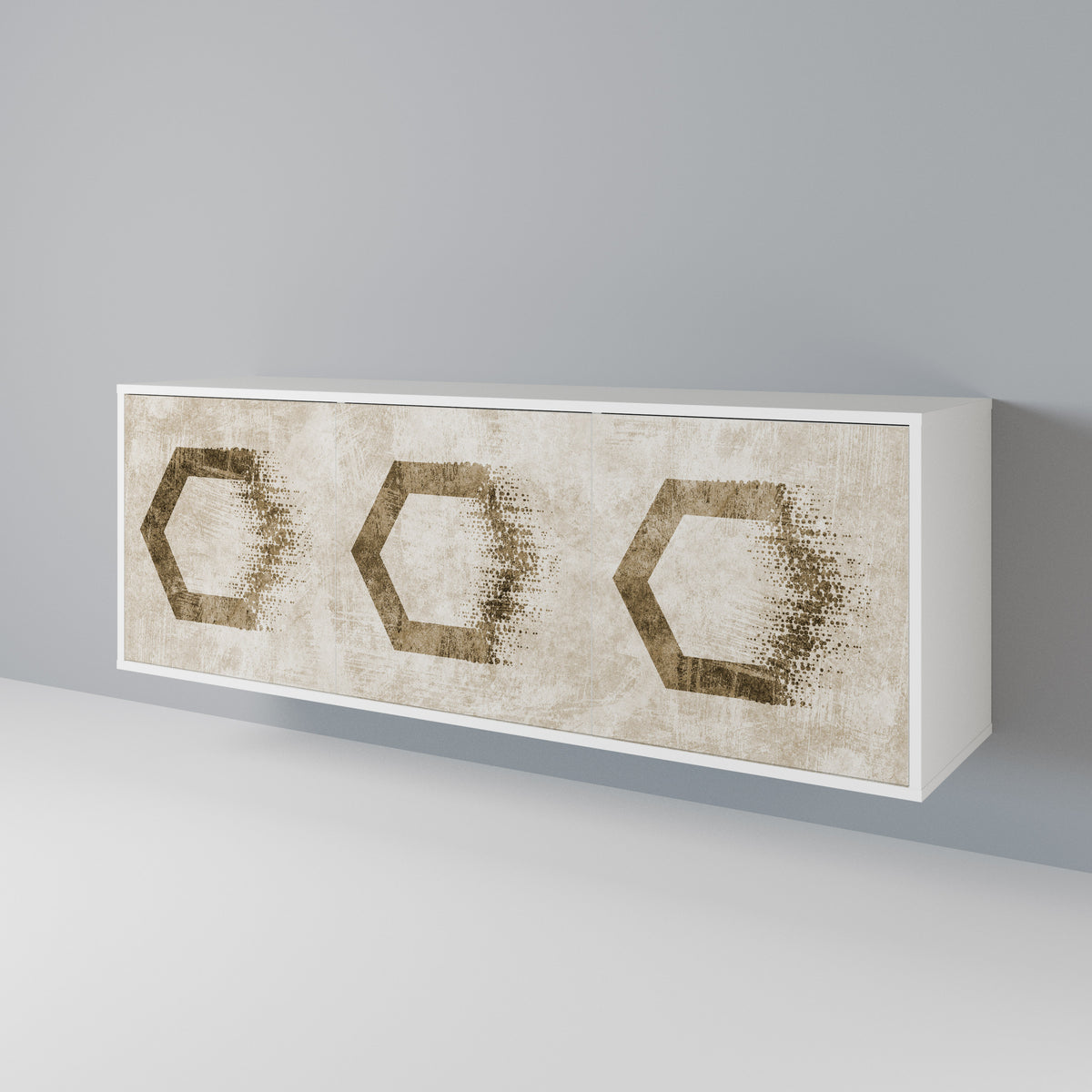 HEXAGONAL SHAPES 3-türiges Sideboard