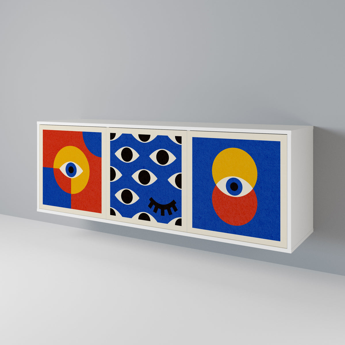 GEOMETRIC EYES 3-türiges Sideboard