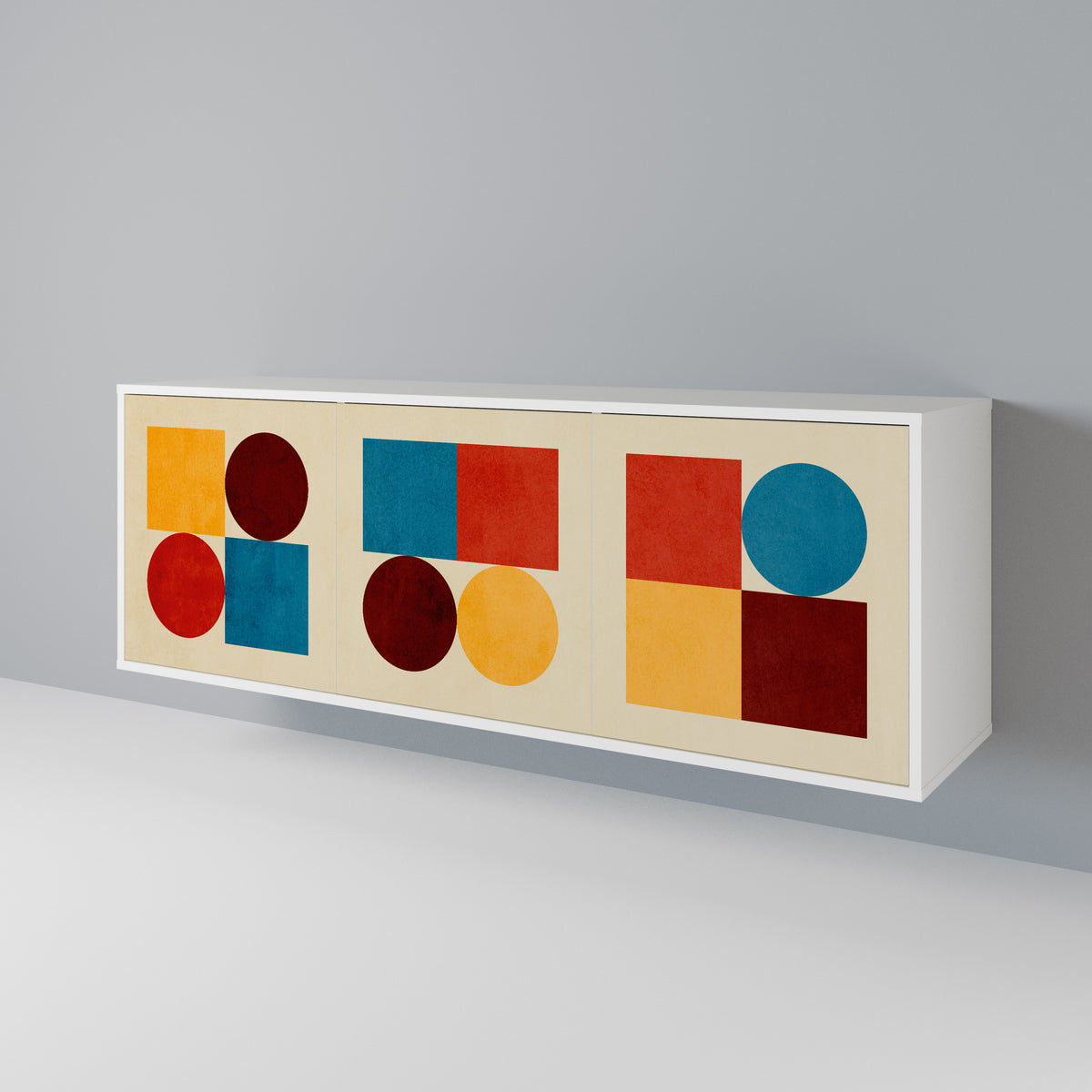GEOMETRIC PUZZLE 3-türiges Sideboard
