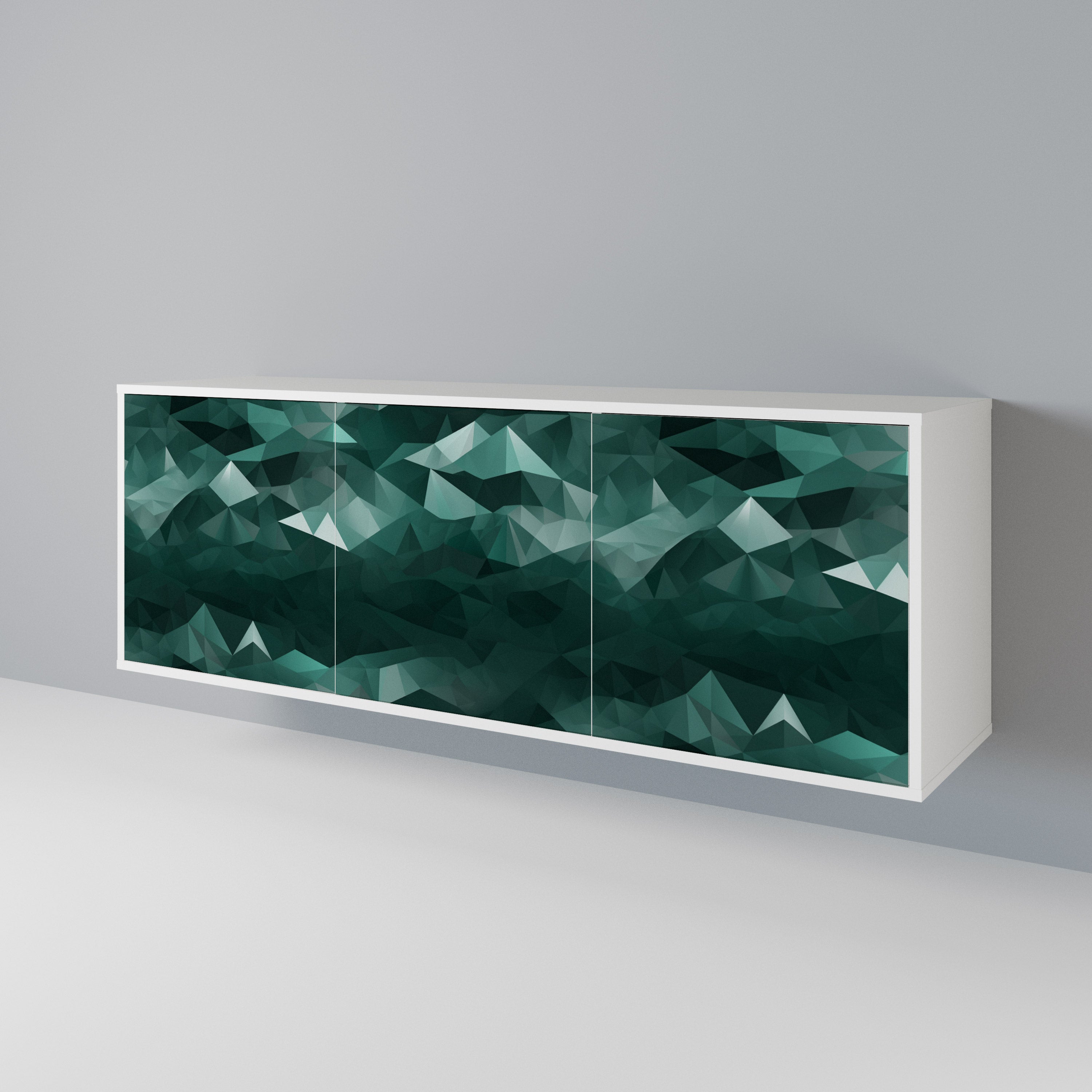 POLYGONAL FLOATING Třídveřová komoda
