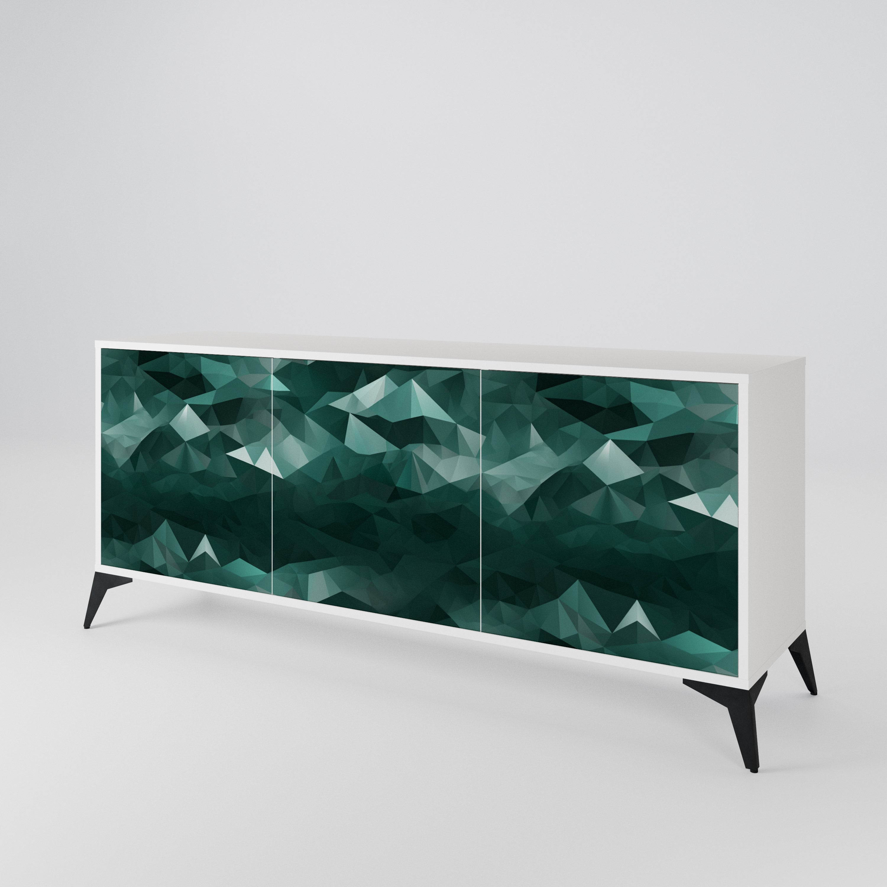 POLYGONAL FLOATING Třídveřová komoda