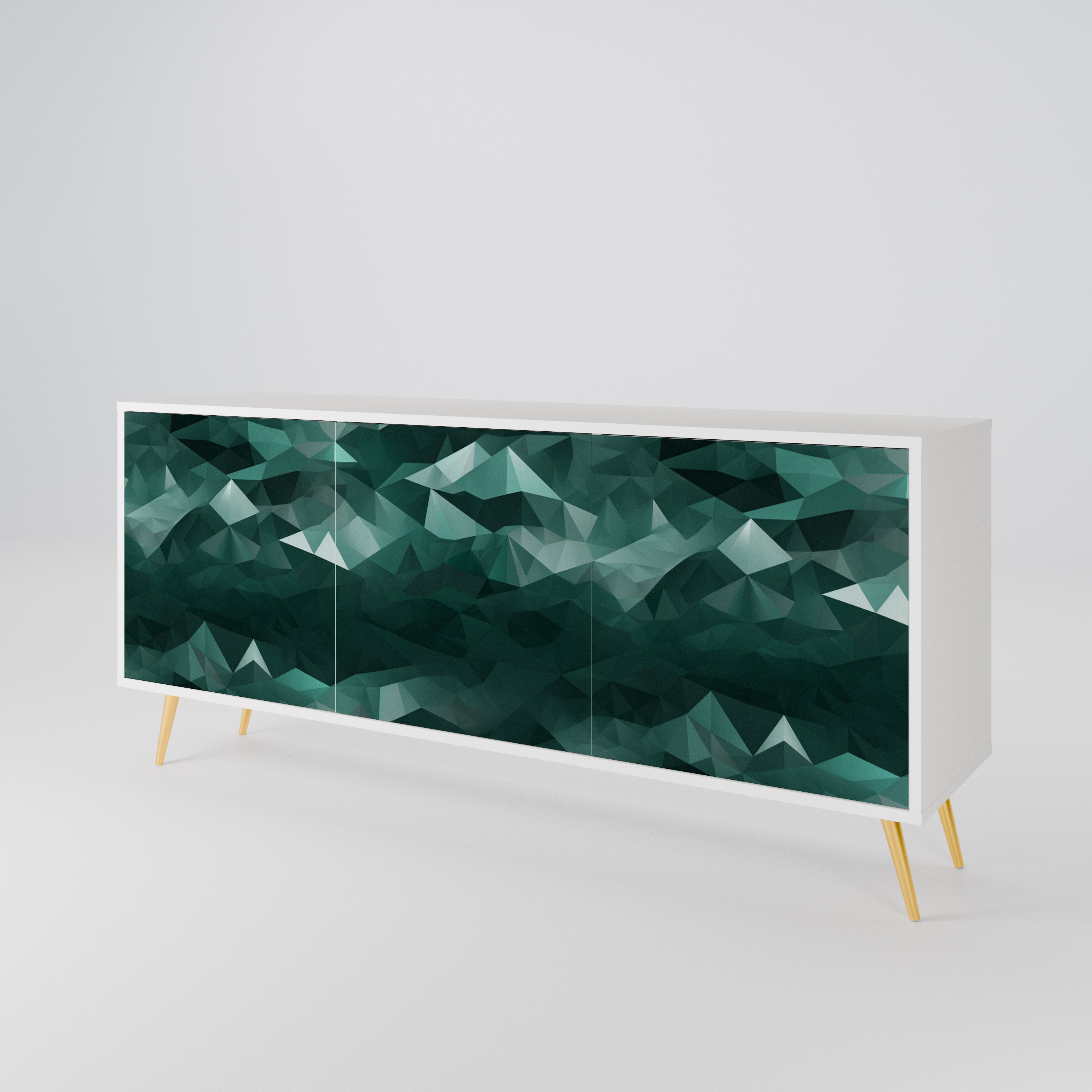 POLYGONAL FLOATING Třídveřová komoda