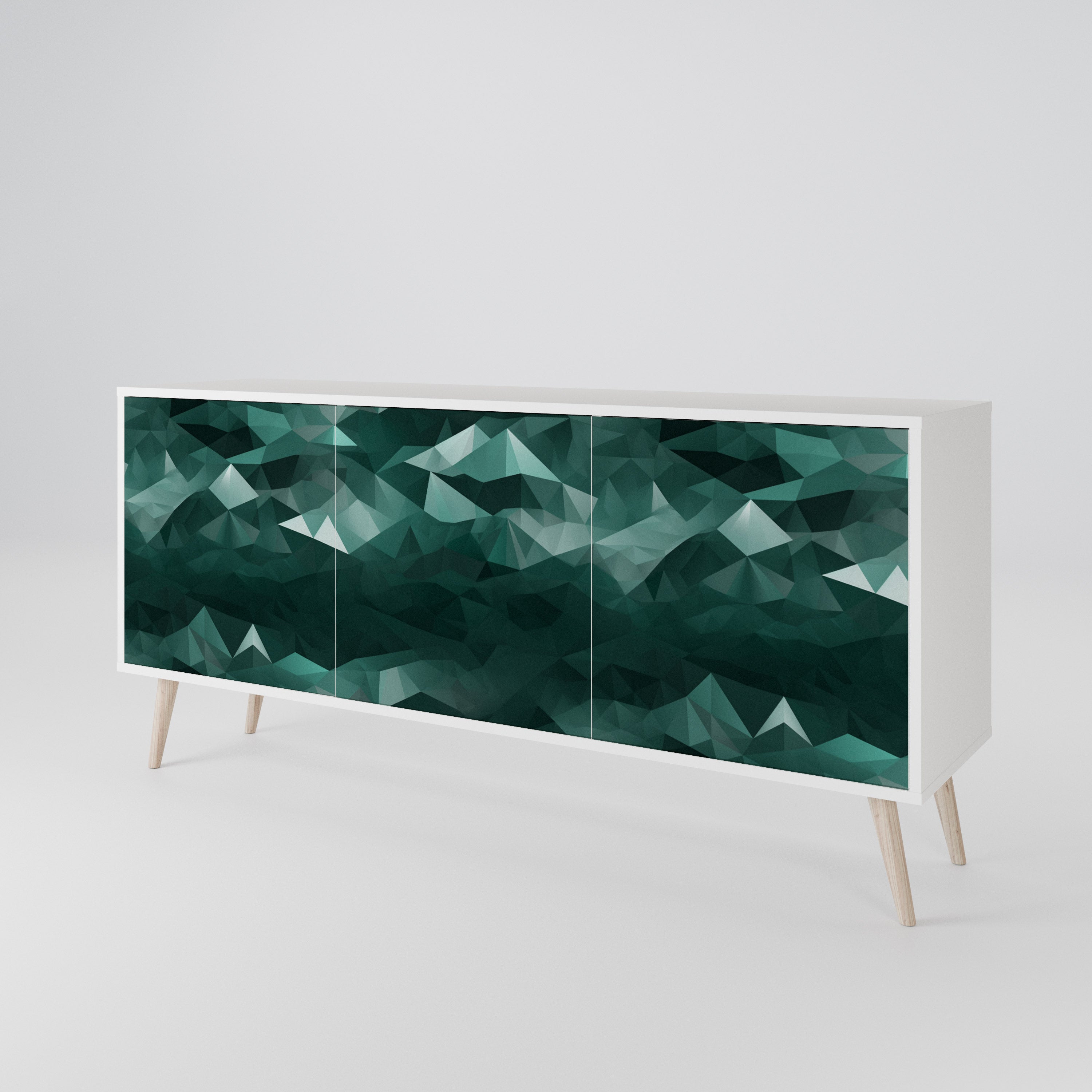 POLYGONAL FLOATING Třídveřová komoda