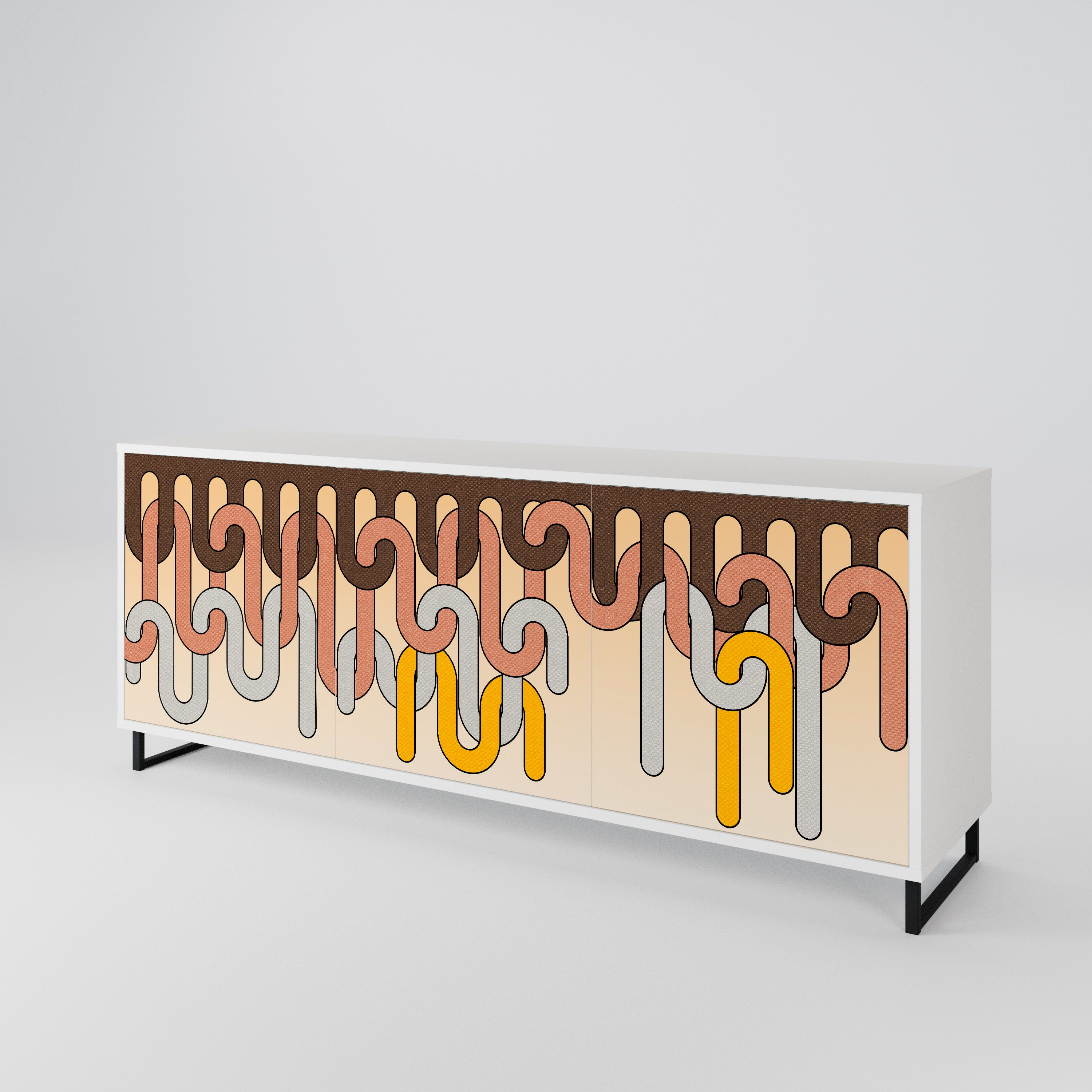 COLORFUL STRINGS 3-Door Sideboard