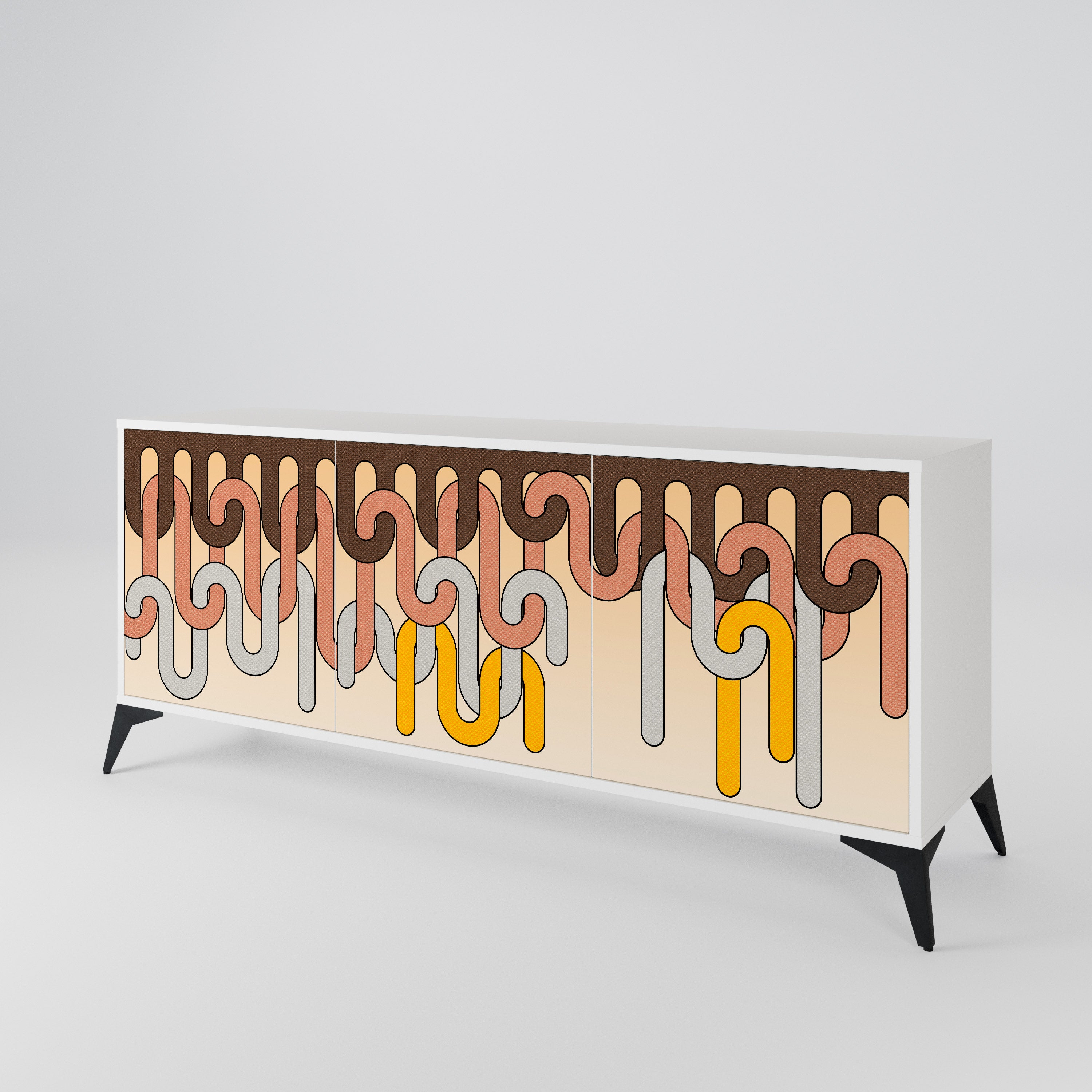 COLORFUL STRINGS 3-Door Sideboard