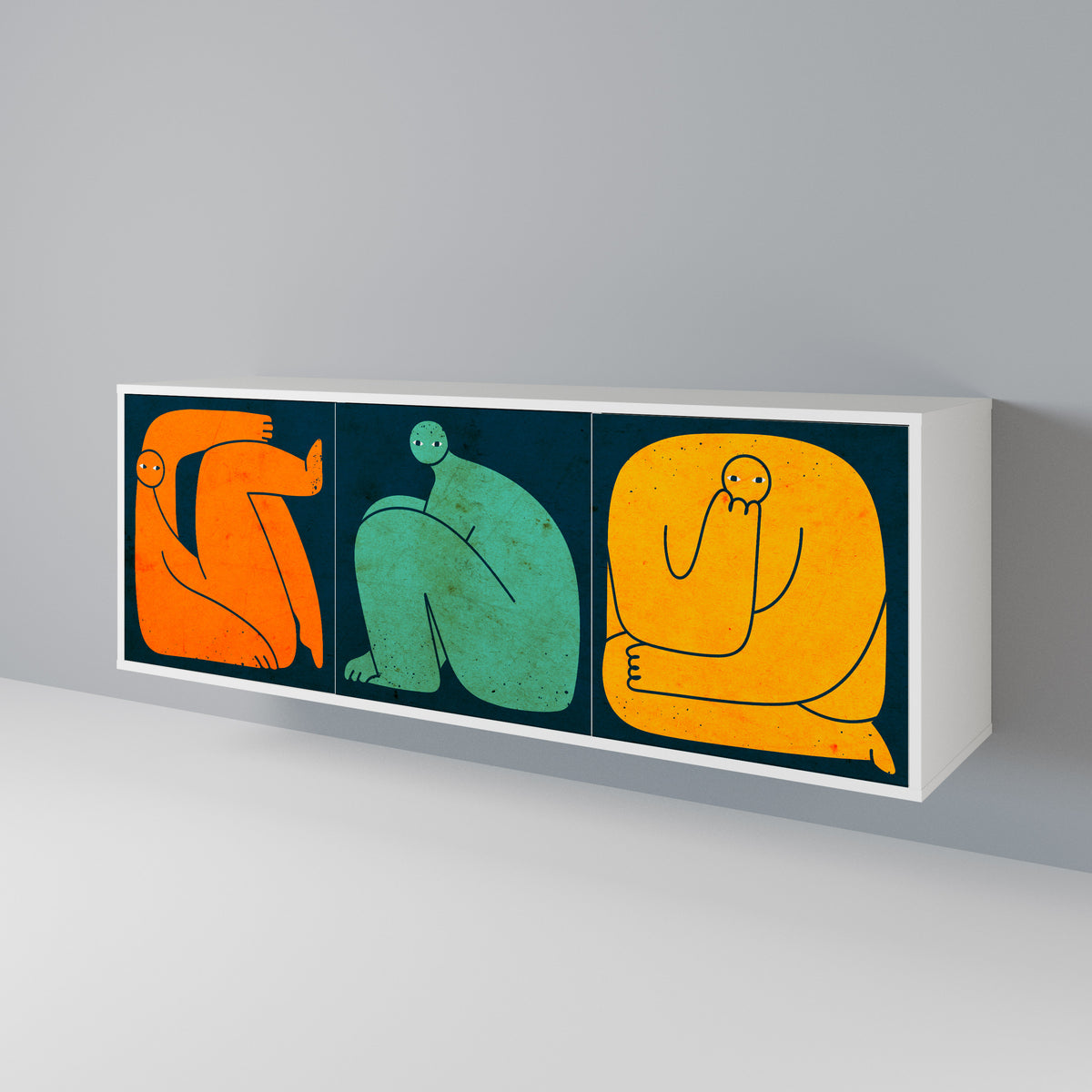 TOGETHER BUT SEPARATELY Aparador de 3 Portas