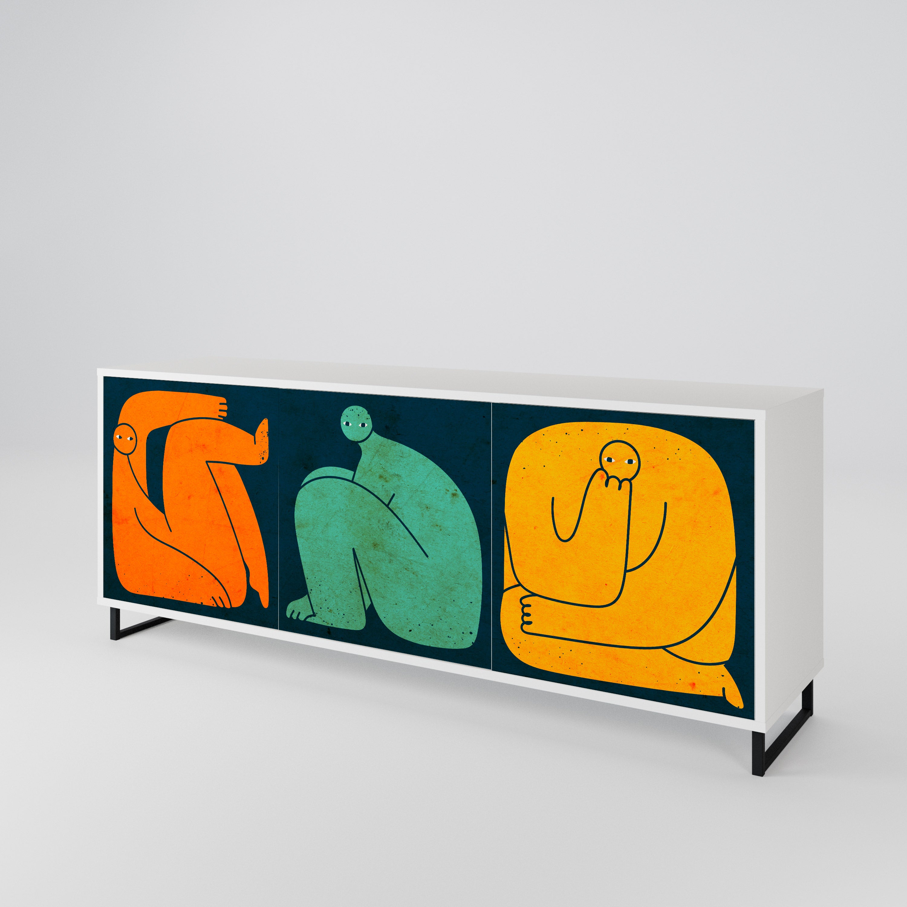 TOGETHER BUT SEPARATELY 3-Door Sideboard