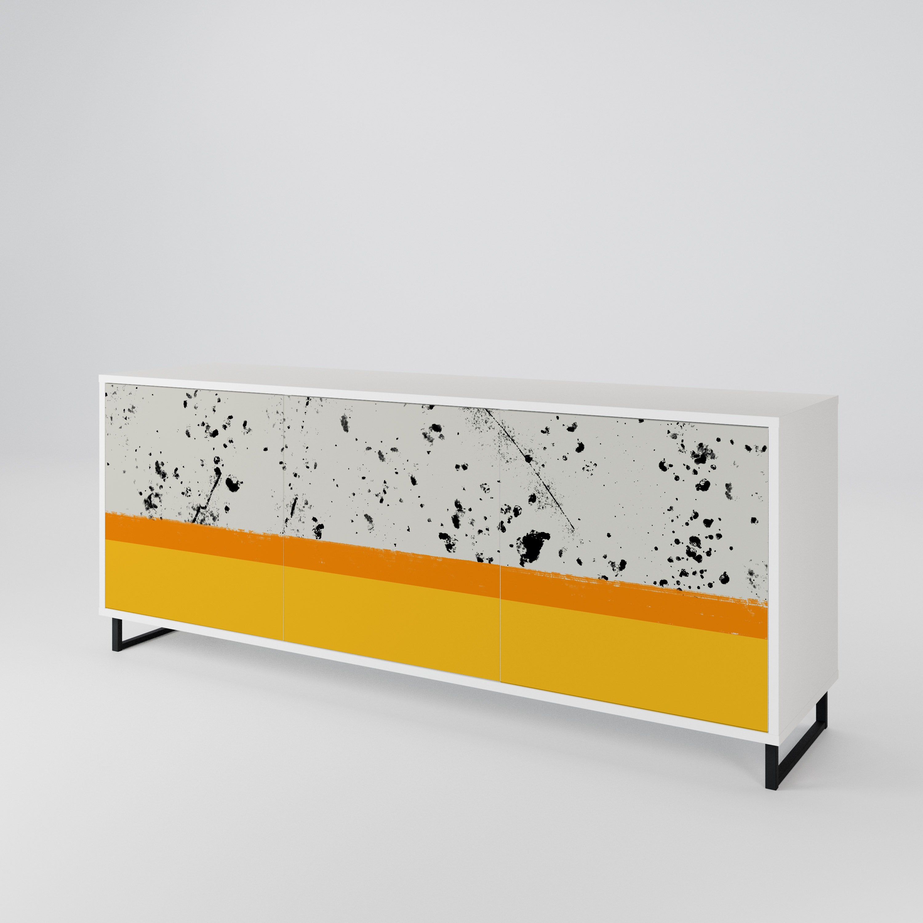 DYED BY ORANGE 3-Door Sideboard