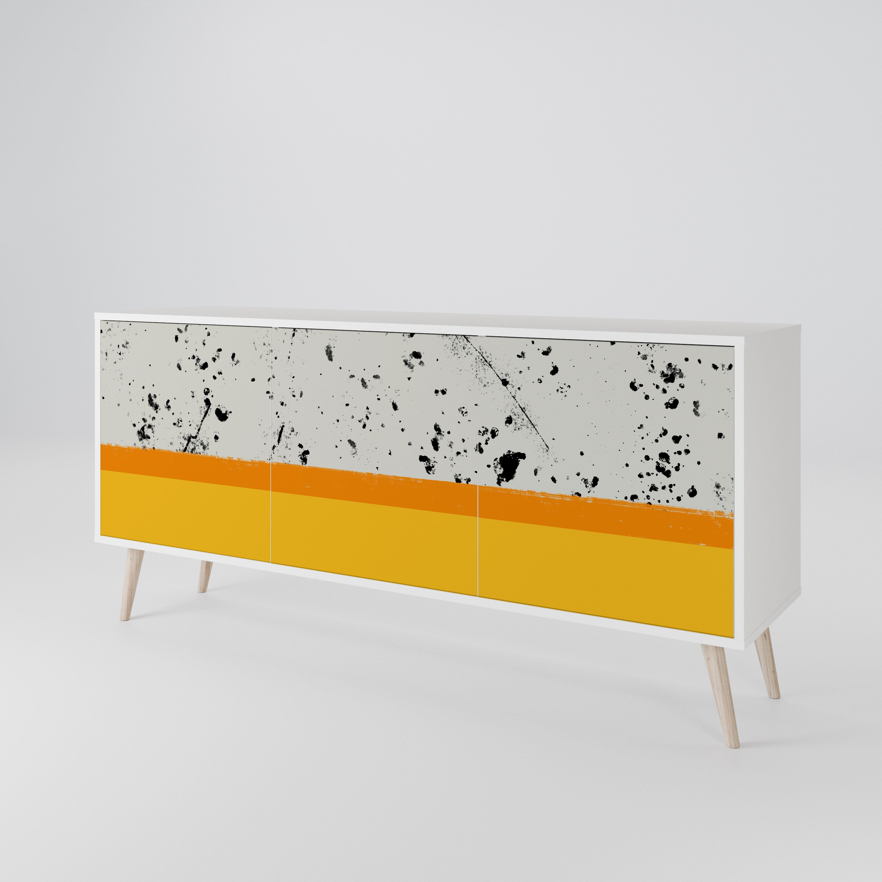 DYED BY ORANGE 3-Door Sideboard