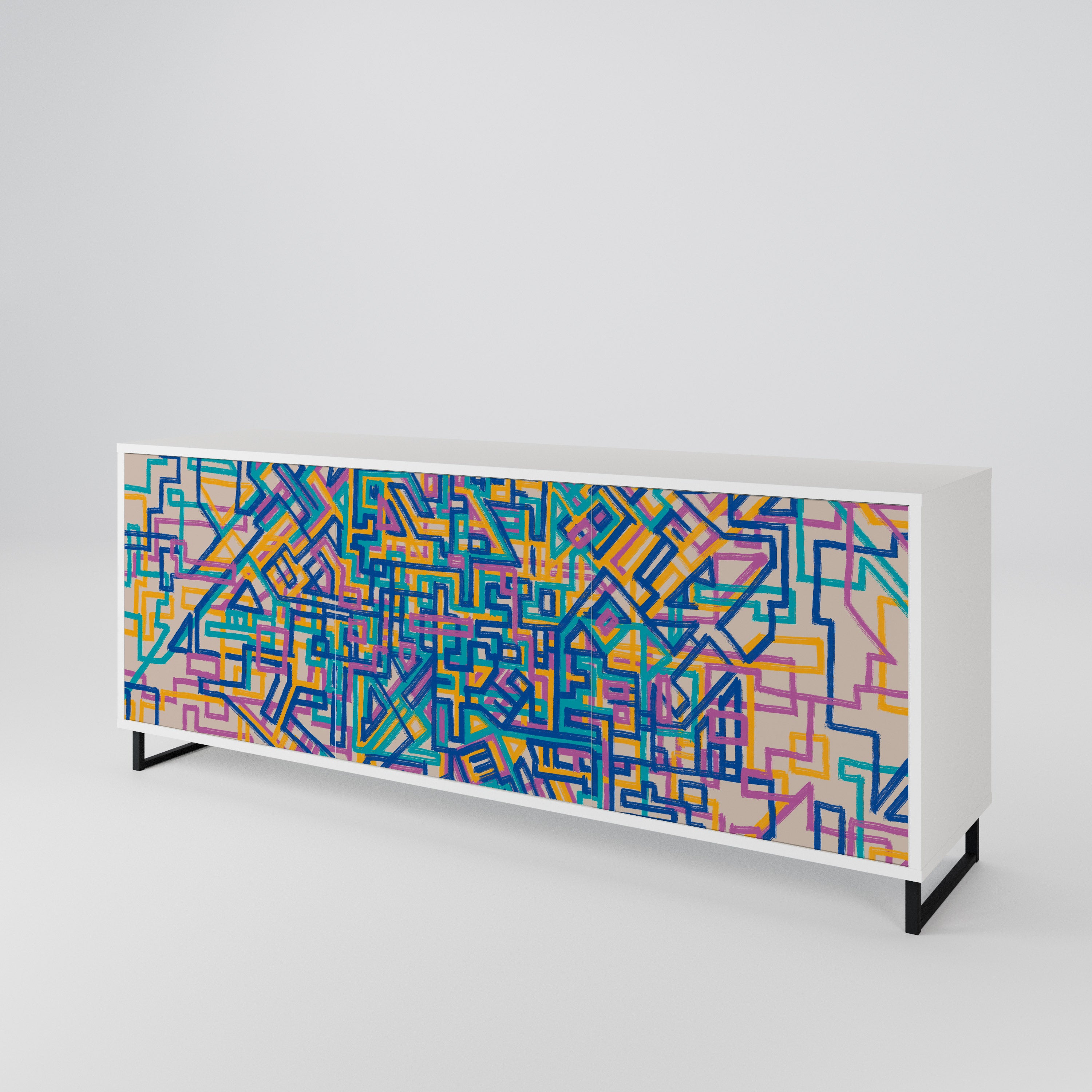 MEMORIES MAP 3-Door Sideboard