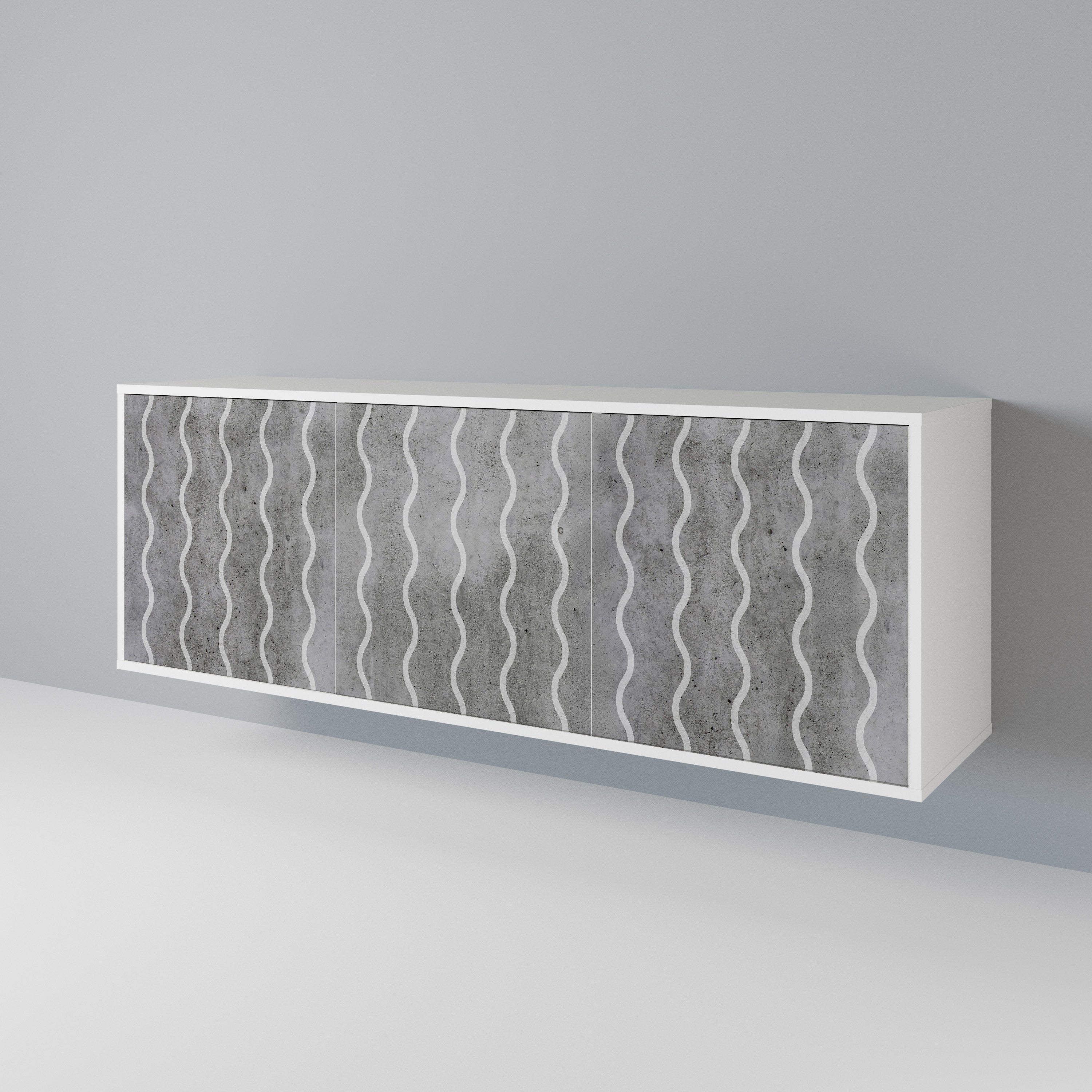 WAVES OF CONCRETE 3-Door Sideboard