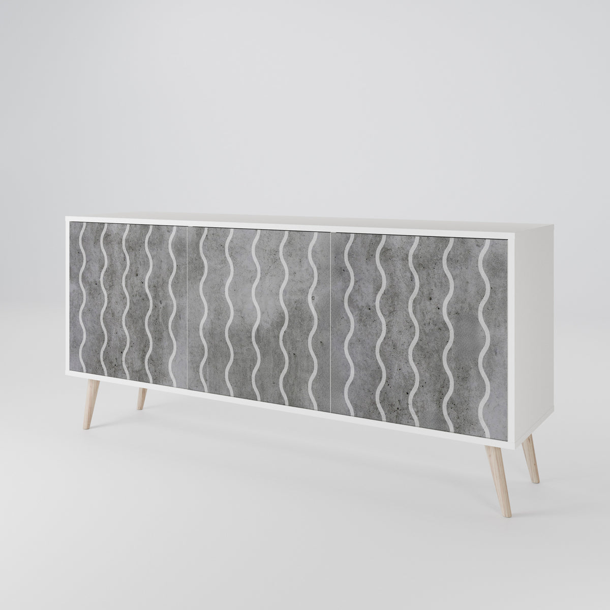 WAVES OF CONCRETE 3-türiges Sideboard