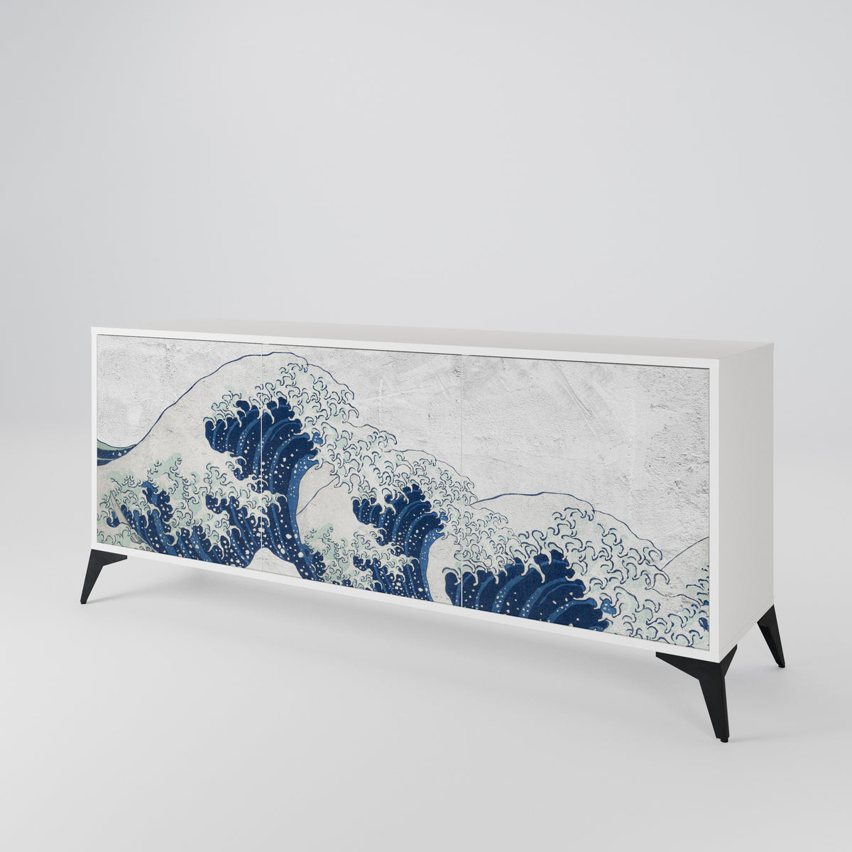 THE GREAT WAVE AT KANAGAWA Třídveřová komoda