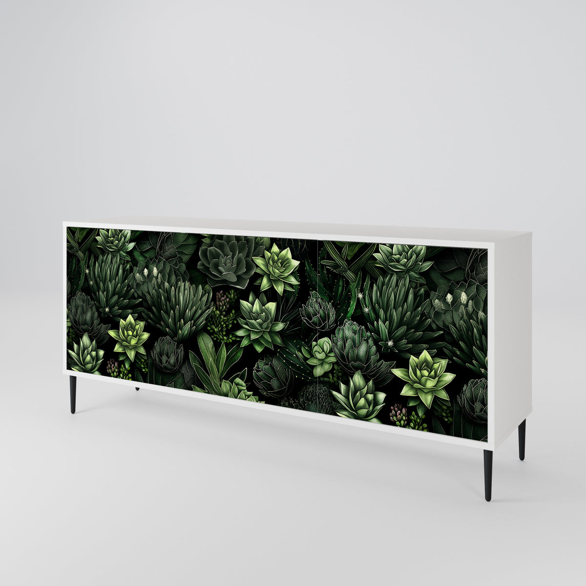 SUCCULENT JUNGLE Skänk med tre dörrar
