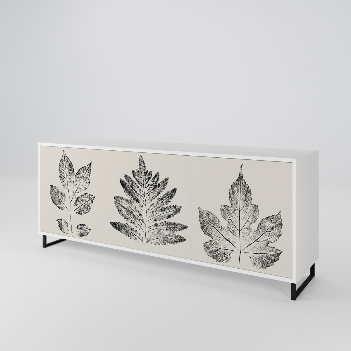 LEAFY STAMPS Skänk med tre dörrar
