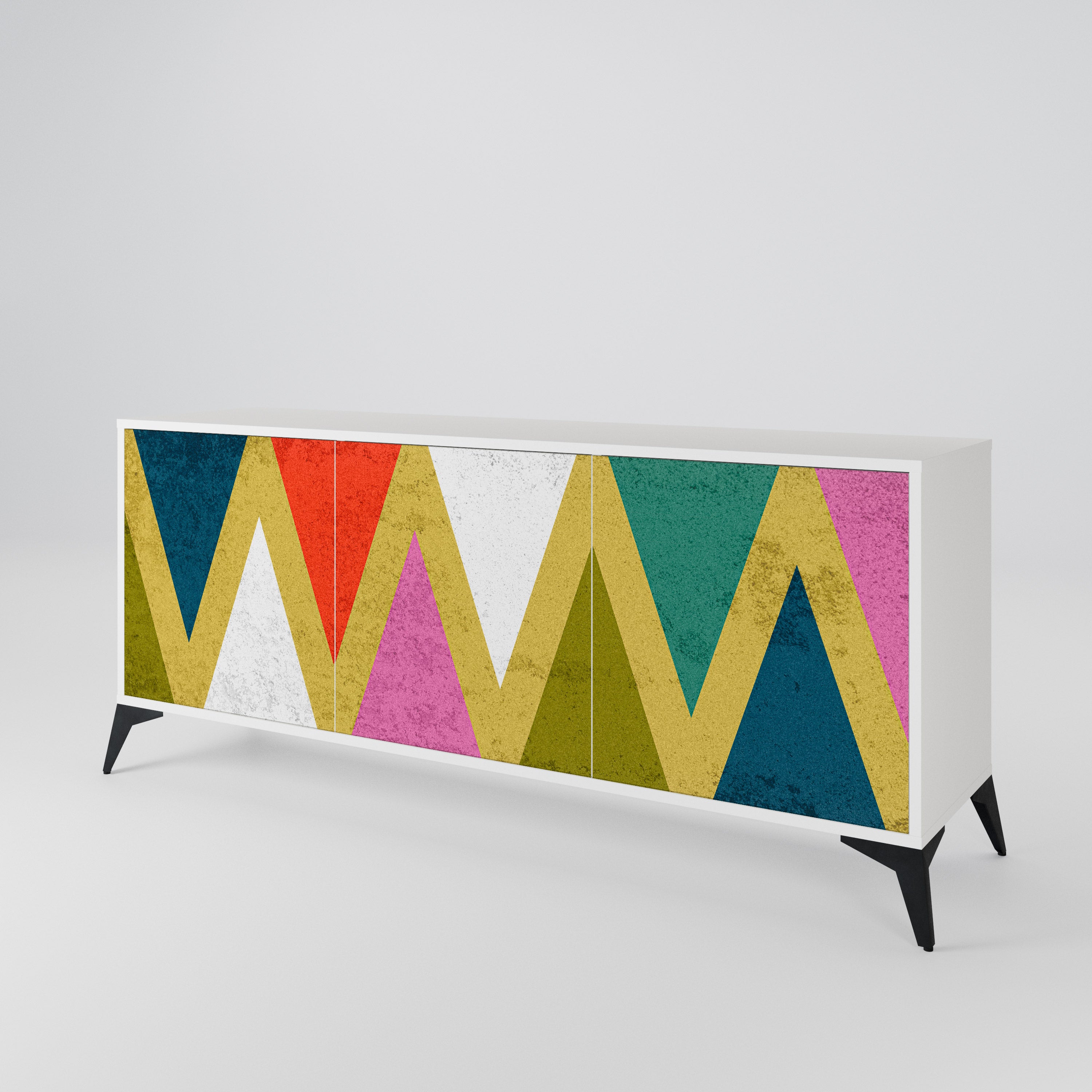 COLORFUL TRIANGLES Μπουφές 3-θυρών
