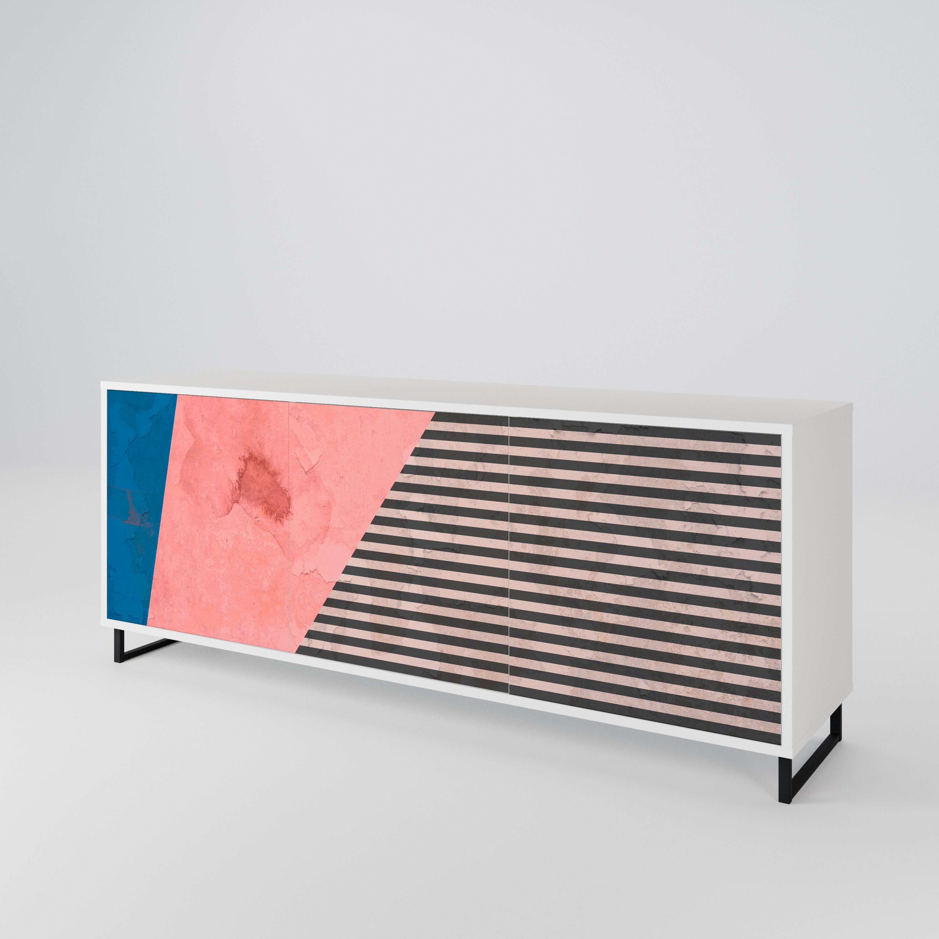 GLAMOROUS STRIPE Μπουφές 3-θυρών