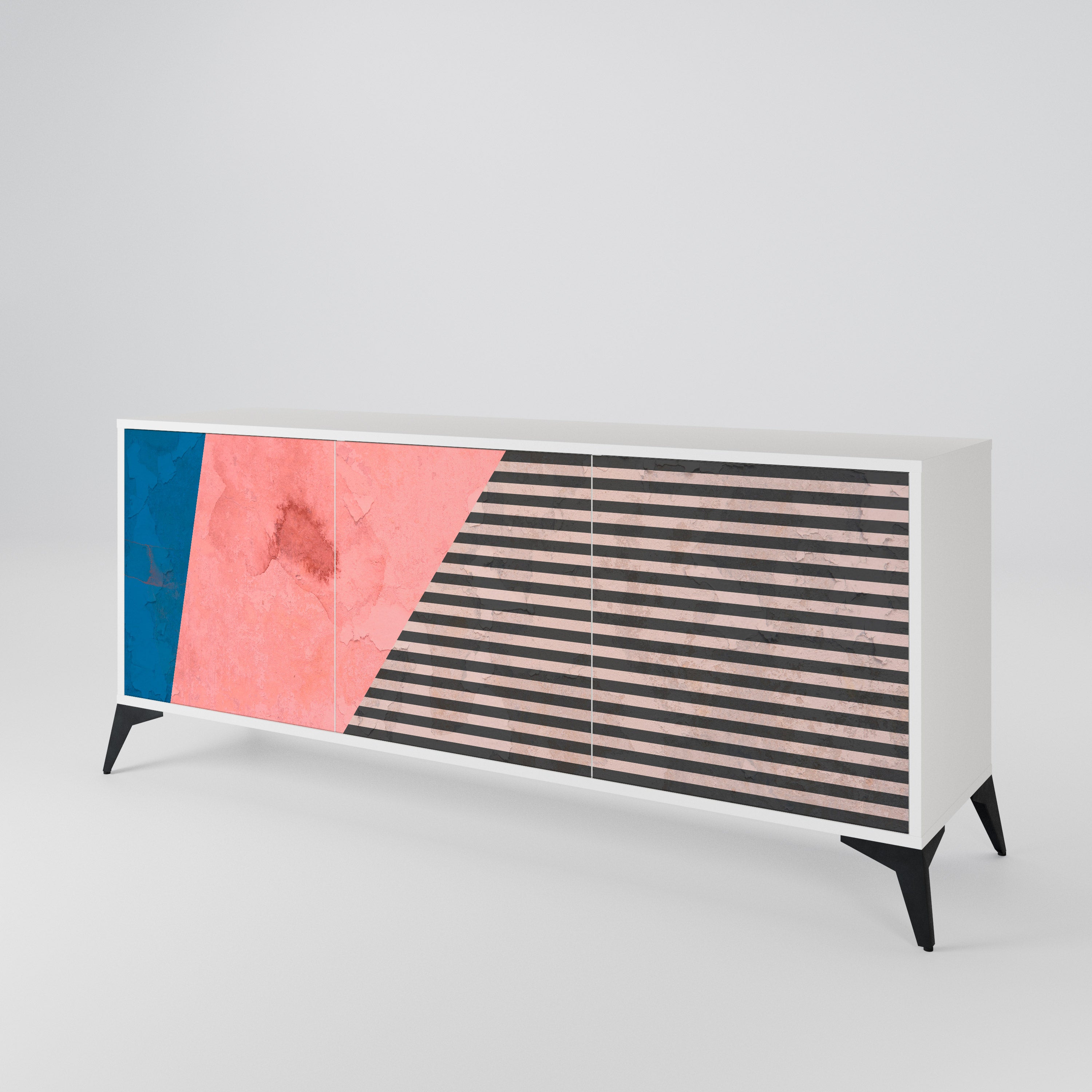 GLAMOROUS STRIPE Μπουφές 3-θυρών